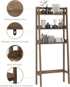 UTEX Over The Toilet Storage Shelf, 3-Tier Over Toilet Bathroom Organizer, Above Toilet Storage Rack (Wood Grain)