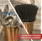 Stainless Steel Solid Flatware Utensils Holder, Caddy, Crock, Cylinder Cutlery Organizer for Kitchen Countertop (Cooper)
