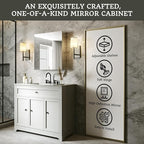 24x26 Bathroom Medicine Cabinet with Mirror,Aluminum Alloy Frame with Mirror Side Panels,Surface or Recessed Medicine Cabinet,Assembly Required,Adjustable Shelves