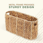 Toilet Paper Storage Basket, Toilet Paper Holder with Storage for Up to 8 Rolls, Coastal Bathroom Decor, Rattan Bathroom Accessories