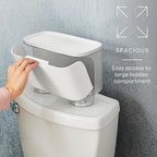 YouCopia Hideaway Toilet Cabinet, Over The Toilet Bathroom Organizer for Paper Rolls, Wipes and Accessories