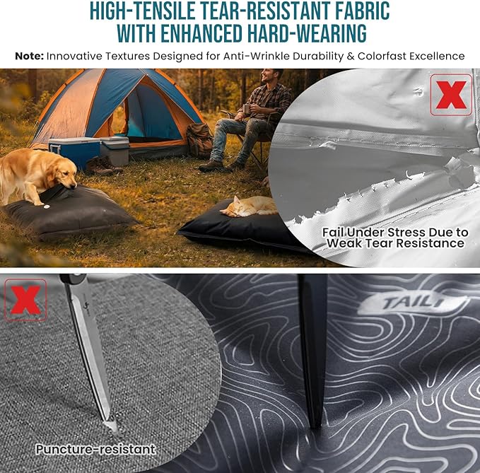 TAILI 4 Pack Outdoor Vacuum Storage Bags, Travel Compression (39x29 inch), Tear-Proof Vacuum Seal Bags for Camping, Cushion, Clothing, Waterproof, Wearproof, Punctureproof