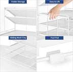 OPNICE 6-Tier Letter Tray Paper Organizer, Desk Organizers and Accessories, Desktop File Organizer, Office Desk Accessories for Office Supplies(White)