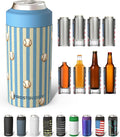 Frost Buddy Universal Can Cooler - Fits all - Stainless Steel Can Cooler for 12 oz & 16 oz Regular or Slim Cans & Bottles - Stainless Steel (Diamond Days)