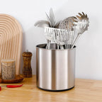OKT Kitchen Utensil Holder,7.2″Large Stainless Steel Utensil Crock with Non Slip sillicone Bottom Design