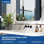 40x30 Inch Black Medicine Cabinet Mirror Metal Framed Recessed Bathroom Medicine Cabinets with Mirror and Storage Wall Mounted