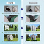 6x8 FT Outdoor Greenhouse, Polycarbonate Greenhouse with Raised Base and Aluminum Frame,Heavy-Duty Walk-in Greenhouses with Air Vent for Patio, Backyard,Lawn (6x8 FT)