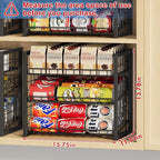 X-cosrack 6 Tier Sturdy Stackable Can Organizer for Pantry, Adjustable Pantry Organizer and Storage for Canned Food Can Goods, Kitchen Can Dispenser Storage Holder for Soda Drinks Snacks