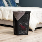 Mind Reader 60L Slim Laundry Hamper, Clothes Basket, Lid, Ventilated, Plastic, Set of 2, Black