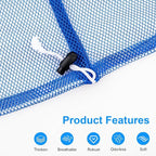 2 Pack Large Mesh Laundry Bags, 24" x 36" Heavy Duty Strong Drawstring Dirty Clothes Bags with Soft Breathable Net, Machine Washable Laundry Bag for College, Dorm, Camp, Travel and Family Use(Blue)