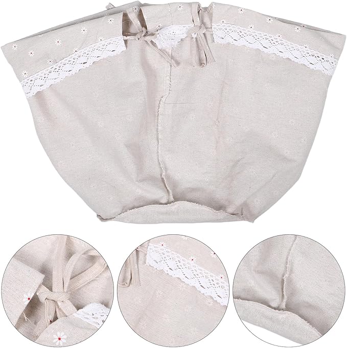 Garneck Washable Cloth Liner for Wire Rattan Basket Replaceable Fabric Insert with Daisy Pattern Protective and Decorative Hamper Liner for Laundry Kitchen and Living Storage Easy to