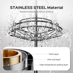 HAMITOR Shower Caddy Tension Pole: 4-Tier Rustproof Bathroom Corner Shelf Organizer for Renters - No Drill Large Shampoo Storage Rack - Adjustable 47-121 Inch - Space Saving Bathtub Accessory - Black