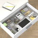 Simple Houseware 20 PCS Clear Plastic Drawer Organizers Set, 5-Size for Makeup, Bathroom, Bedroom and Office