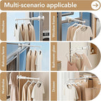 2 Pack Portable Mini Travel Drying Rack Clothing – Adjustable Space Saving Clothes Drying Rack with 6 Hangers, Foldable Laundry Drying Rack for Hotel, Balcony, Camping,Suitcase,Door