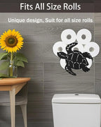 Sea Turtle Toilet Tissue Holder,Animal Paper Holders,Decorative Metal Papers Holder,Funny Toilet Animal Storage for Bathrooms,Bathroom Paper Organizer for Extra 8 Rolls Wall Mounted Art Decor
