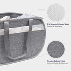 Collapsible Laundry Baskets, Foldable Tear Proof Pop Up Hamper with Reinforced Carry Handles, Durable Laundry Hamper for Home, Laundry, Bathroom, Dorm or Travel (Grey)