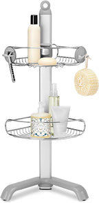 simplehuman Corner Shower Caddy, Stainless Steel and Anodized Aluminum