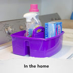 Storex 2-Compartment Large Caddy – Multipurpose Classroom Organizer with Handle, Purple, 6-Pack (00955U06C)