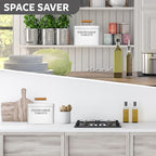 Calindiana Modern Farmhouse Metal Dishwasher Pods Container Holder with Lid for Kitchen Organization and Storage, Kitchen Essentials Decor Accessories, White