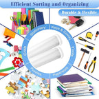 Jetec 32 Pcs Mesh Zipper Bags Toy Storage Bikini Organizer Bag Bolsas Para Guardar Trajes De Bano Waterproof Zipper Reusable Pouch Puzzle Multipurpose for Storage Office(White,9 x 7 Inch)