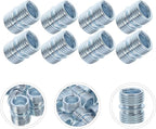 20pcs Wire Shelf Rack Connector Nuts 3/4 Inch Double-Head Threaded Rod Metal Connectors for Replacement Storage Shelf Accessories