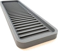Happitasa Silicone Kitchen Sink Organizer Tray, Sponge Holder and Countertop Protector | Bathroom and Kitchen Soap Dish and Dispenser Tray (Grey, 12"x4", 9.2 Ounces)