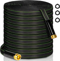 Garden Hose 25 ft Water Hose Flexible Heavy Duty Outdoor Lightweight No Kink Long Non-Expandable High Pressure Flat Hoses Pipe 100’ Strong 3/4’’ Brass Fitting for Outside Yard Lawn Car Wash