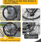 4 Floor Bike Rack, Safeguard Disc Brakes & Derailleurs Design, Waterproof Bicycle Stand Indoor/Outdoor/Garage Use, Fits 12"-29" Tires, Upgraded 0.63" Steel Tubes for Stability