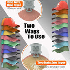 Hat Organizer for Baseball Caps, 1 Pack Hat Rack for Wall, Strong Adhesive Hat Storage Display Holder(Gray)