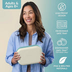 Bentgo Chill Max Leak-Proof XL Lunch Box - Included Ice Pack Keeps Food Cold; 5-Cup Capacity for Adults & Ages 8+, 3 or 4 Compartment Bento Box, BPA-Free, Dishwasher Safe (Bone & Glacier Blue)