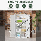 Greenvelly Metal Garage Storage Cabinet with Doors and Adjustable Shelves,72" Steel Lockable File Cabinet for Home Office,Garage,School(White,32" W x 16" D)