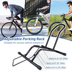 Bike Floor Stand for Mountain MTB & Road Bicycles 23c-4.0 inch Wide Tire 20-29 inch Tire Indoor Outdoor Bike Rack Bicycle Floor Stand Black