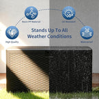 Garvee 99 Gallon Waterproof Large Resin Deck Box Indoor Outdoor, Lockable Storage Container for Patio Furniture Tools, Waterproof Deck Box Patio Storage Bin for Pool Garden, Black