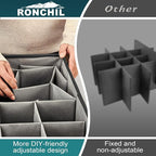 Shoe Organizer for Closet, Foldable Shoe Storage Bins with Clear Cover, Space Saving Shoes Holder with 4 Handles, Large Adjustable Shoe Box Storage Containers, Fits 12-24 Pairs, 2 Pack, Black