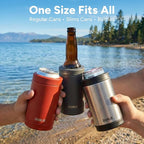 DUALIE 3 in 1 Insulated Can Cooler - 15+ Colors - Universal Size for 12 oz Cans, Slim Cans, and Bottles