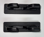 Black Dual Pool Pole Holder, Wall Mount Storage Bracket, Durable Starboard Construction, 2-Pack