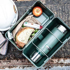 Stanley Classic Lunch Box 10 qt | Vintage Metal Lunchbox | Durable Meal Container with Handle and Latch | Stores Food, Drinks, Thermos, Water Bottle