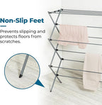 Honey-Can-Do Collapsible Laundry Drying Rack, Sturdy Steel, Foldable & Portable Clothes Drying Rack, Space-Saving Design, Indoor & Outdoor Drying, Ideal for Laundry Room 50lb Capacity, Silver