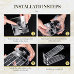 Shoe Slots Organizer 12 Pack - Shoe Stacker,3 Levels Adjustable,Space Savers 50%,Double Layer Holders for Closet (Transparent),Organizador de Zapatos