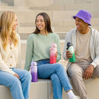 24oz Insulated Stainless Steel Water Bottle, Wide Mouth Double Wall Vacuum, Silicone Straw, Sweat & Leak Proof, BPA Free Insulated Water Flask for Travel, Green Gradient