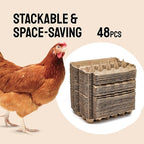 Hatortempt Reusable Paper Pulp Egg Cartons - 48-Pack, 12-Count - Pre-Printed Cartons for Date Labeling - Versatile Egg Baskets for Market & Home - Biodegradable Bulk Packs for Easy Transport