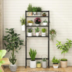 Tangkula Over-The-Toilet Storage Rack, 3-Tier Freestanding Bathroom Space Saver Shelf w/ 2 Hanging Hooks & Toilet Paper Holder, Metal Above Toilet Storage Rack for Bathroom Laundry (Black, 62.5”H)
