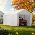 ADVANCE OUTDOOR Replacement Sidewall Tarp for 10/12x20 ft Carport Canopy, Heavy-Duty Waterproof & UV Protected, Easy Installation with Ball Bungees, White, One Sidewall Only