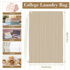 College Laundry Bag 29"×18", Waterproof Dirty Clothes Bag with Handles & Locking Drawstring, Large Capacity Laundry Backpack for Dorm, Laundromat, Apartment, Travel & Camping (coffee)