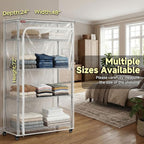 Large Clear PVC Wire Shelving Cover, 48" W x 24" D x 72" H, 3-Way Opening with Two-Way Zippers, Heavy-Duty Transparent Shelf Cover for Garage, Storage & Utility Areas