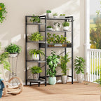 K1 Heavy Duty 7-Tier Over The Toilet Storage（with Basket and Paper Hook） Freestanding Above Toilet Shelf with Adjustable Feet，Space Saver Bathroom Shelves 9.3" D x 33.5" W x 63.8" H，Grey