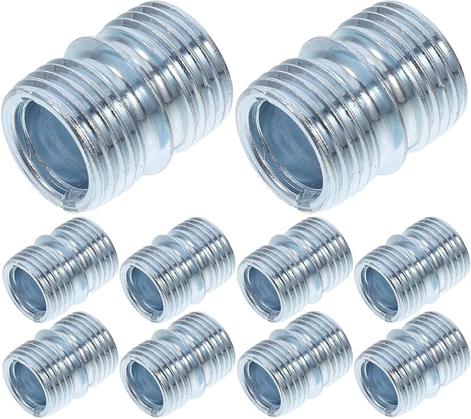 20pcs Wire Shelf Rack Connector Nuts 3/4 Inch Double-Head Threaded Rod Metal Connectors for Replacement Storage Shelf Accessories