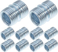 20pcs Wire Shelf Rack Connector Nuts 3/4 Inch Double-Head Threaded Rod Metal Connectors for Replacement Storage Shelf Accessories