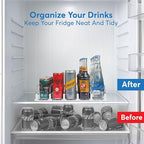 Dwella Drink Organizer for Fridge – 6-Tier Can Dispenser for Fridge, Self-Pushing Drink Dispenser Fridge, Adjustable Width Fridge Cans Organizer, Durable Soda Drink Organizers for Refrigerator