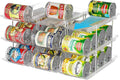 Can Organizer For Pantry Canned Food Goods Organizer For Cabinet Clear Automatic Rolling Can Storage Organizer Pantry Holders Rack, Holds Up to 36 Cans